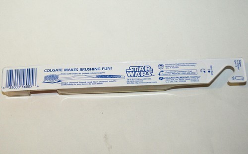 1998 STAR WARS EP 1: LUKE SKYWALKER Colgate Extra Soft Child Toothbrush Sealed - Picture 3 of 3
