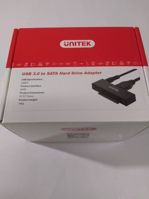 Unitek USB 3.0 to SATA III Hard Drive Adapter External Kit Cable for 2.5''/3.5''