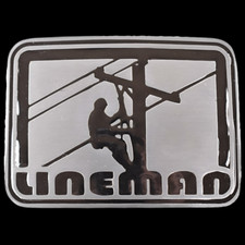 Lineman Telephone Electrical Repair Technician Belt Buckle