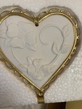 NIB Set Of 8 Bible Scriptures Porcelain Gold Christmas Tree Ornaments Christian