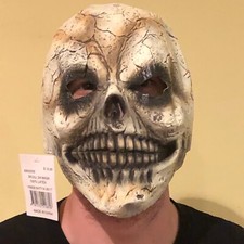 Soft Latex Halloween Mask, Skull, 3/4, Cosplay Costuming NWT