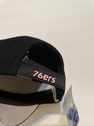 NWT Vintage Reebok Philadelphia 76ers Black Adjustable Hat Wool & Acrylic - Picture 5 of 11