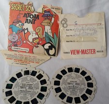GAF View-Master Used Secret Squirrel Atom Ant 3D 14 Pictures 2 Reels