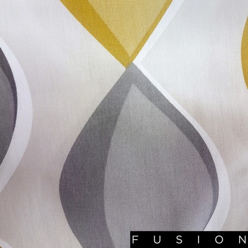 Fusion LENNOX Grey & Yellow 100% Cotton Ready Made Eyelet Curtains & Cushions - Picture 11 of 24