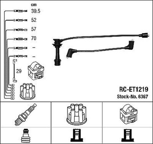 NGK 6367 Allumage Kit Câble pour Toyota | eBay
