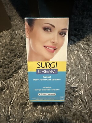 Surgi Cream Facial Hair Removal Cream 1 oz  Soothe Cream 0.5 oz Fresh Scent
