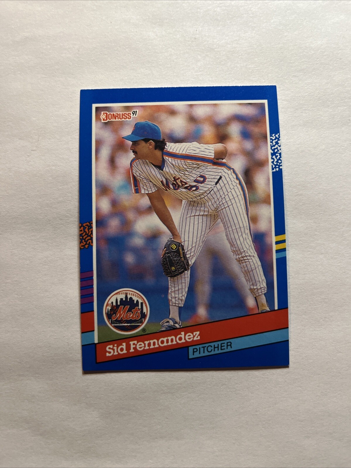 1991 Donruss - 2 Yellow Stripes on Right Border #97 Sid Fernandez