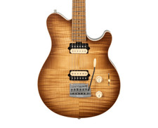 Ernie Ball Music Man Axis Super Sport W/trem - Satin Honey Pot Flame Top