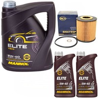 MotoröL Set Mannol Elite 5W40 API 7 Liter + ÖLfilter FüR BMW 3Er 5Er E46 7Er X5