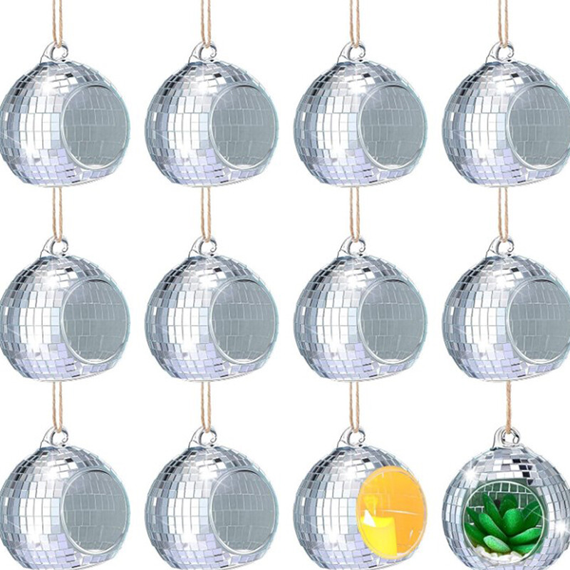 Disco Ball Candle Holder Hanging Mirror Pumpkin Shaped Glass Product