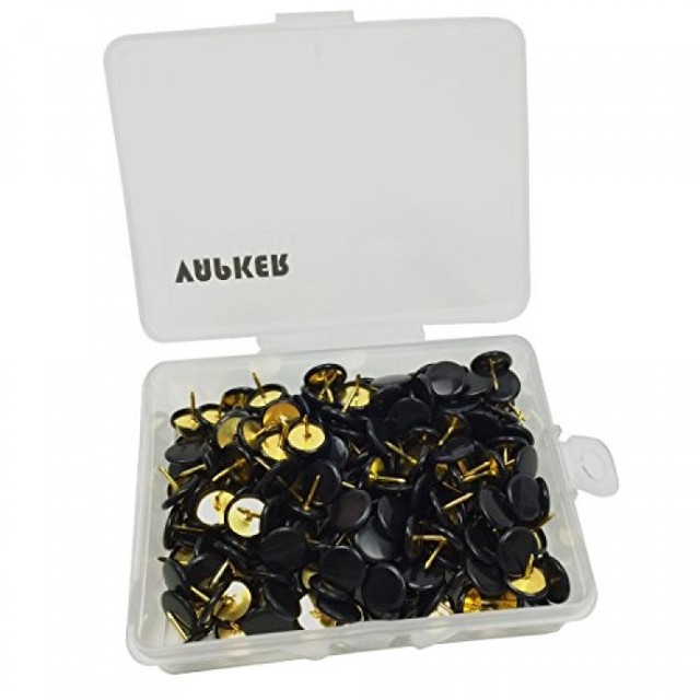 vapker 200 pcs thumb tacks black plastic round head thumbtacks other