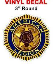Round American Legion Vinyl Decal
