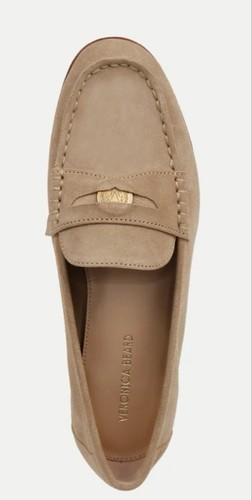 New Veronica Beard Penny Suede Loafer Size 9 Sand Sold Out Color! - 第 1/8 張圖片
