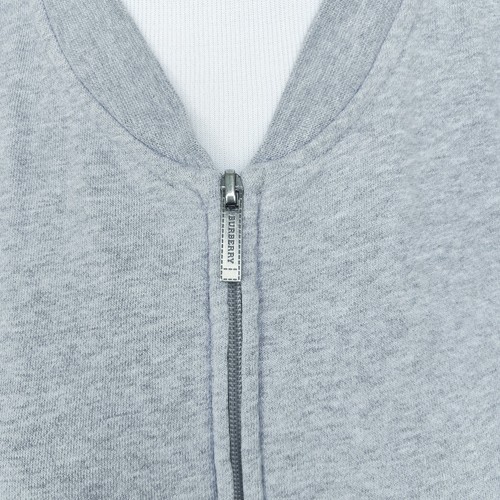 Burberry London giacca felpa donna full zip grigia piccola  - Foto 2 di 9