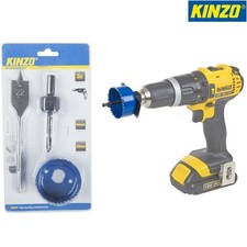 Set 3 x Sega a Tazza 22 e 54 mm per Legno Scrivania Cartongesso Fai da Te Kinzo