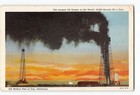 Oklahoma OK Postcard 1954 Largest Oil Gusher in the World — photo 1