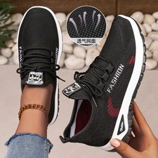 Women's spring breathable sports shoes with soft soles and comfortable mesh shoe
