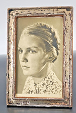NrD54 Tisch Bilderrahmen Portrait Foto 925 Sterling Silber Art Deko Jugendstil