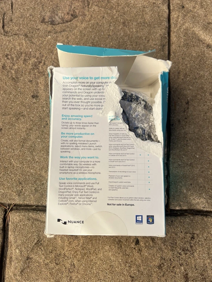 New Nuance Dragon Naturally Speaking 13 Home Speech Recognition Software Headset - Image 2 of 3