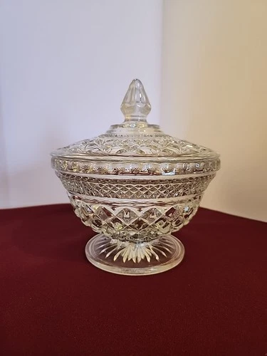 Vintage Anchor Hocking Covered Candy Dish
