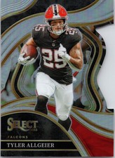 2023 Panini Select #211 Tyler Allgeier Black and Red Prizms Die Cuts