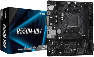 ASRock B550M-HDV Mainboard AMD Ryzen B550 Sockel AM4 ATX M.2 Micro ATX USB 3.0