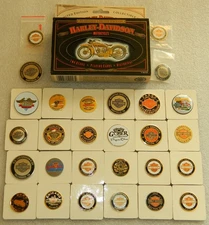 HARLEY DAVIDSON DEALER OIL STICK DIP DOT NEW VINTAGE LOT OF 38 + Playing Cards