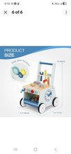 2-in-1 Baby Push Walker - Wooden Push Walker and Tool Toy for Babies - Toddle...