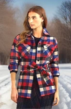 Ralph Lauren NWT Buffalo Plaid Retro 1950s Lk Wool Blend Jacket Retail $245 PL