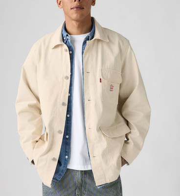 Levi's Herren Jacke Ecru Taschen 100% Baumwolle Gr. XL A07440007
