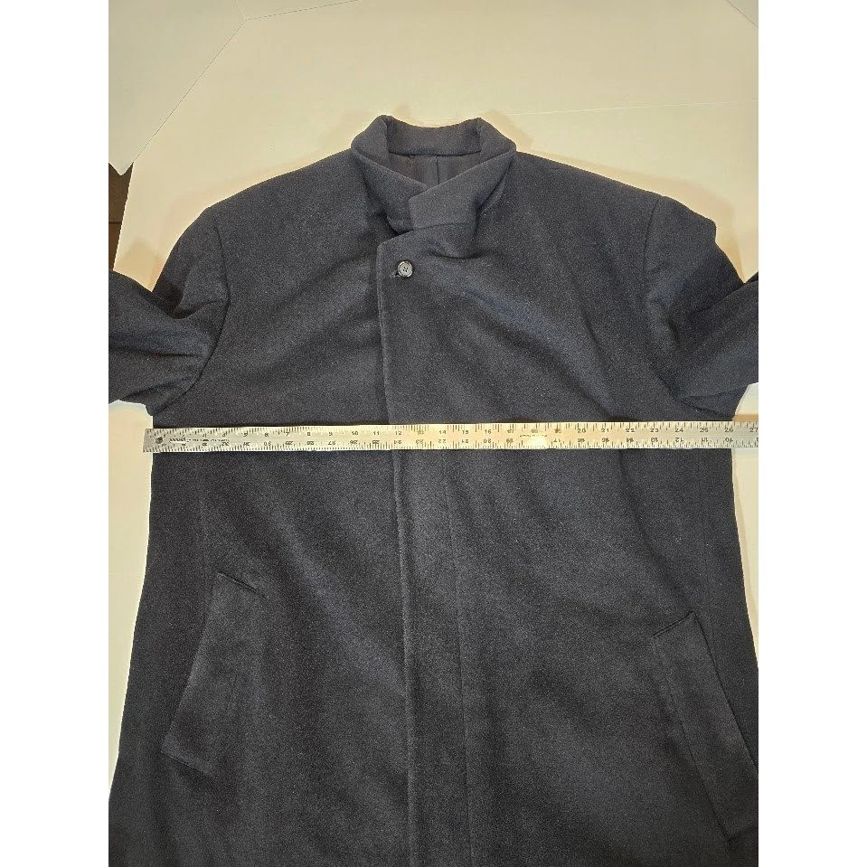 Abrigo largo completo Mark Shale 100 % cachemir negro - Ver descripción Foto 3 de 4