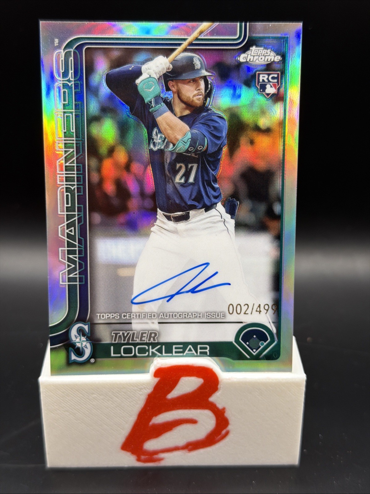 2025 Topps Chrome - Rookie Autographs Tyler Locklear #RA-TL Refractor /499 (RC)