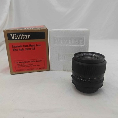 Vivitar Automatic Fixed Mount Lens Wide Angle 35mm f2.8 With Original Box