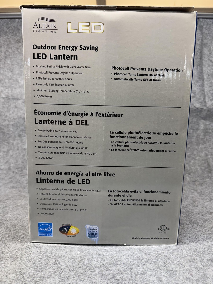Altair Lighting Outdoor LED Wall Sconce Brown AL-2163 13W Dusk