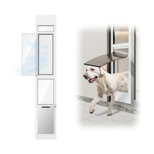 Dog Door for Sliding Glass Door, Adjustable Height 75 3/5" to 80" Sliding Doo...