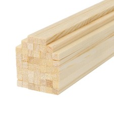 Square Wooden Stick 1/4x8" Unfinished Hardwood Stick Craft 50Pcs