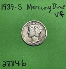 1939-S Mercury Dime 10c VF Very Fine 90% Silver U.S Coin