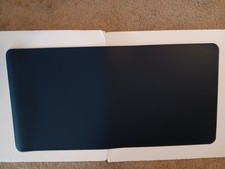 Leather Desk Mat Large 33 1/2" x 15 1/2" Desk Protector Mat Black  Tan