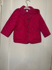 Ralph Lauren Baby Girl's Quilted Jacket With Hood Size: 18 Months