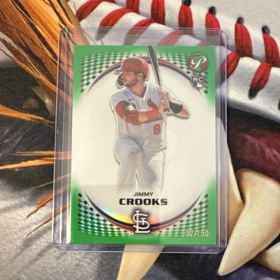 2026 Topps Pristine- Jimmy Crooks RC - Green Refractor /150 - Cardinals #57