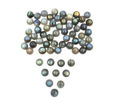 Natural Labradorite Round Cabochon Loose Gemstone Lot 50 Pcs 8 MM 100 CT