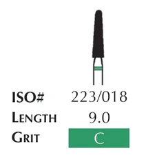FG 835 Coarse Grit Round End Taper Diamond Bur 9mm 6pk Options