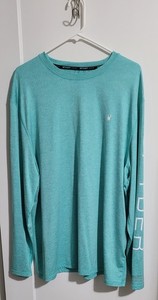 Spyder Swim Men’s Shirt Long Sleeves XXL Teal Green Rash Guard Surf Sand Sun