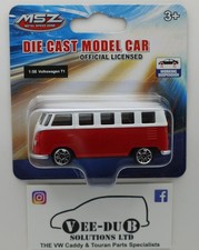 MSZ Volkswagen T1 Transporter Camper Bus Red & White 1:56 Scale NEW VW Classic