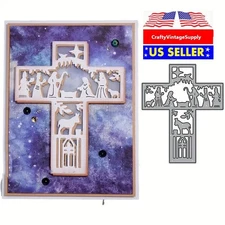 Christmas Nativity Cross baby Jesus  metal cutting die cut scrapbook