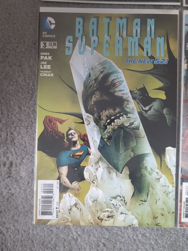Batman Superman New 52 Issues #1-3 Plus #3.1 Doomsday Holographic Cover - Picture 4 of 5