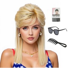 Women's Mullet Wig 80s 90s Costumes Fancy Party wig Joe Dirt Emo Halloween Co...