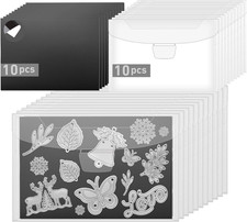 20 Pcs Magnetic Sheets for Dies Storage, 10 Magnetic Sheets 10 Bags 20-Piece
