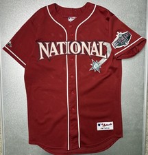 Vintage 2001 MLB ASG Authentic Majestic National League Jersey Mens XL Red USA