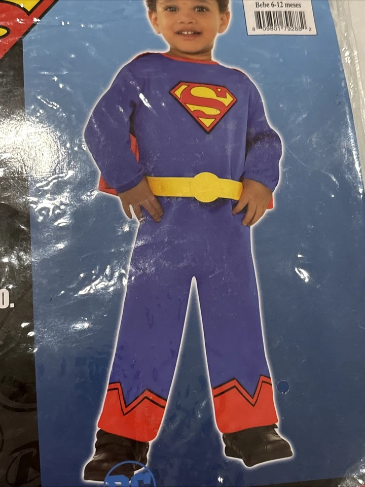 DC Batman, Talla Infantil 6-12 Meses, Disfraz Halloween: Mono, Capa, Máscara Foto 3 de 4